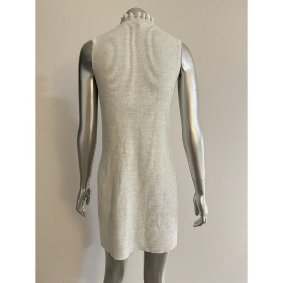Laundry By Shelli Segal Knit Tunic Dress Silver Lurex Knit Small - Picture 3 of 9